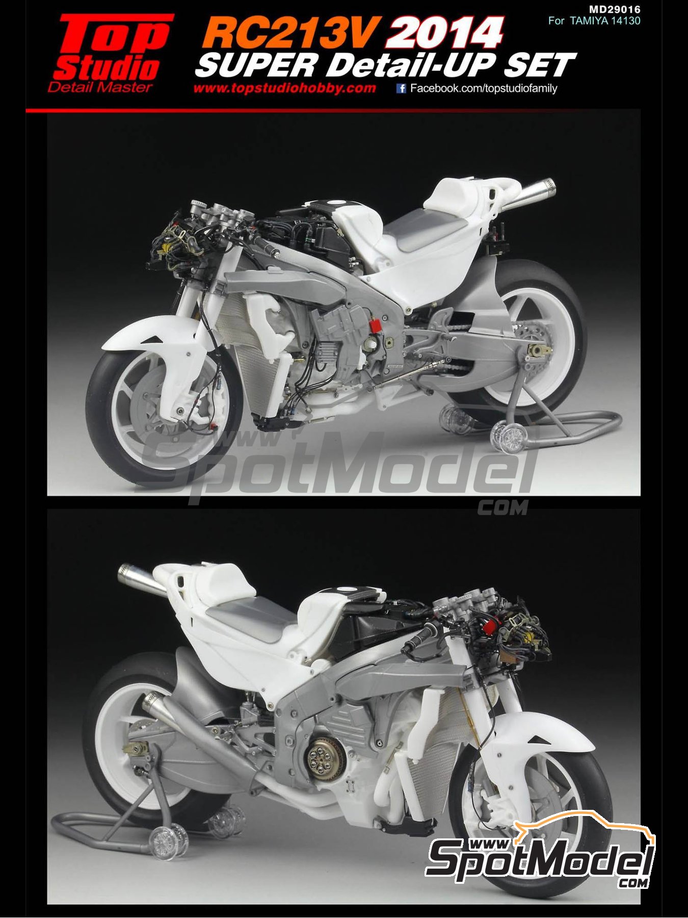 Top Studio MD29016: Detail up set 1/12 scale - Honda RC213V